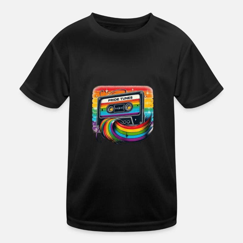 Conception de cassette arc-en-ciel Pride Tunes T-shirt sport Enfant