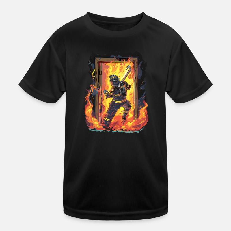 Porte de pompier de pompier T-shirt sport Enfant