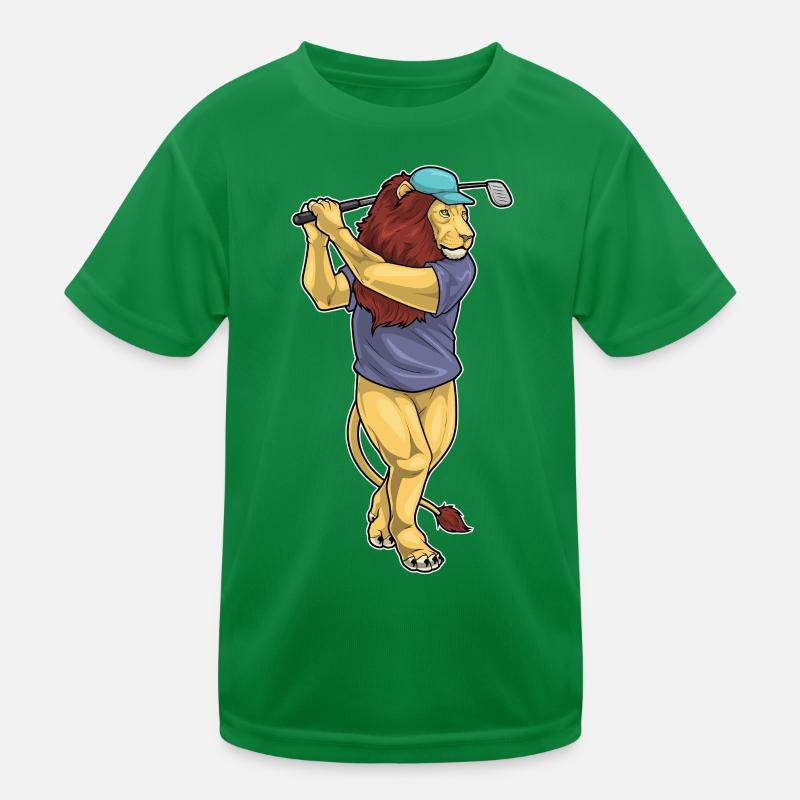 Löwe Golf Golfschläger Kinder Funktions-T-Shirt