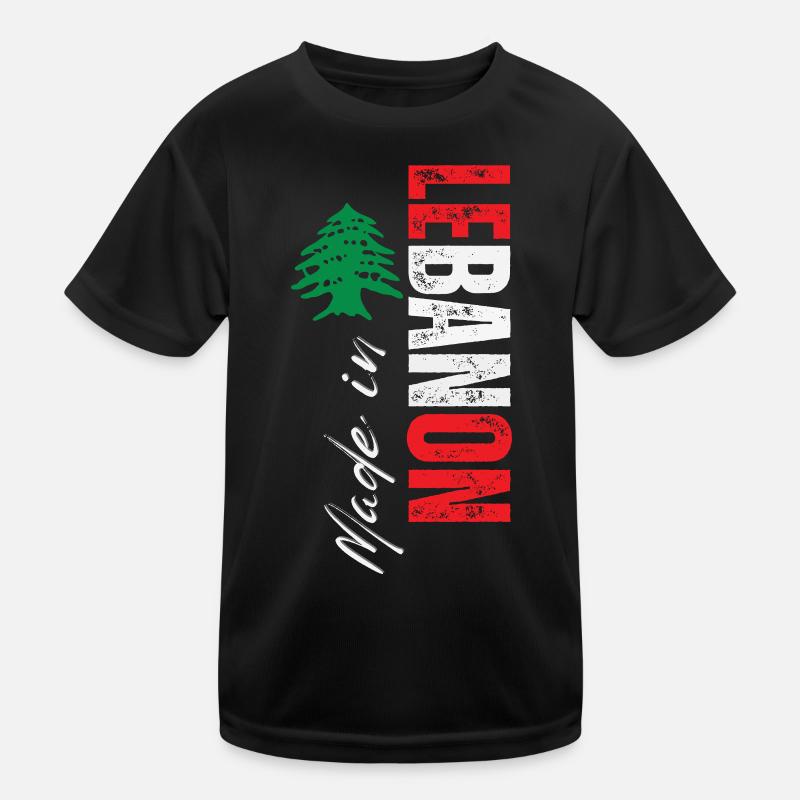 Hergestellt im Libanon, vertikales Design Kinder Funktions-T-Shirt