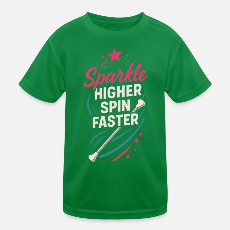 Baton Twirler Majorette Captain Squad Club Kinder Funktions-T-Shirt