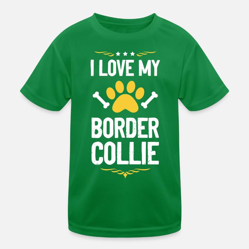 Ich liebe meinen Border Collie Kinder Funktions-T-Shirt