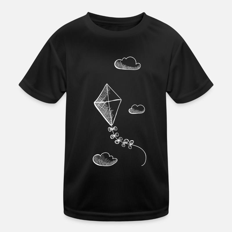Dragon in the cloudy sky Kids Functional T-Shirt