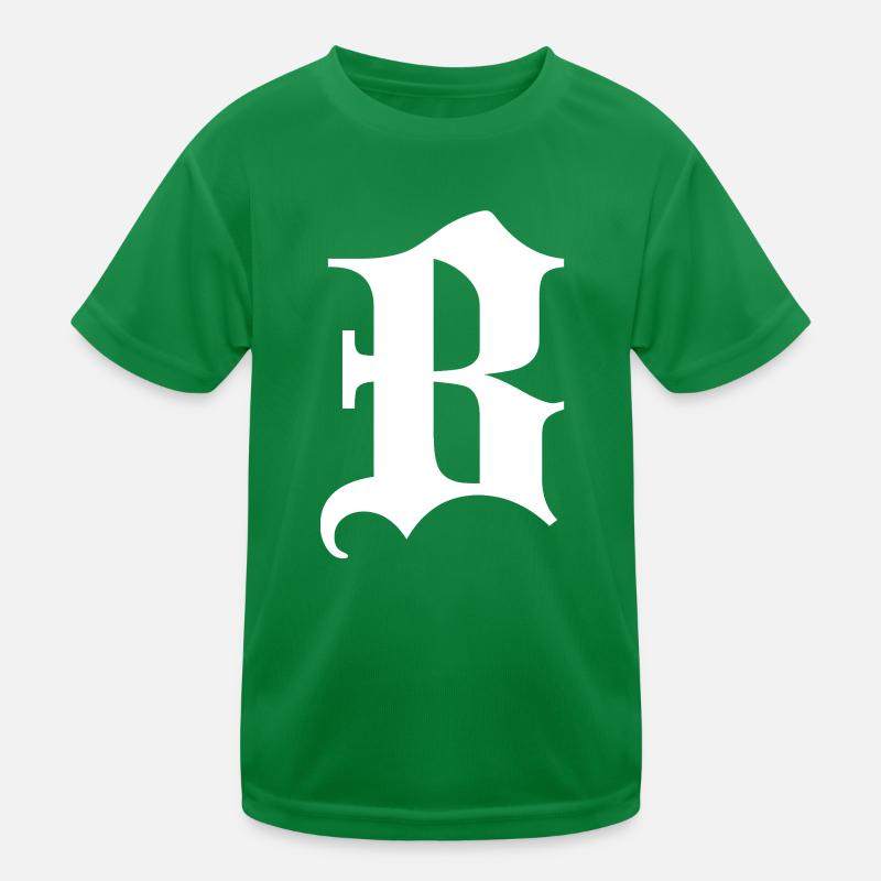 Gothic Monogram B Kids Functional T-Shirt