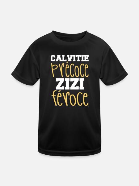 Chauve Qui Peut Humour Calvitie Homme Humour Beauf - T-shirt sport Enfant - noir - Devant