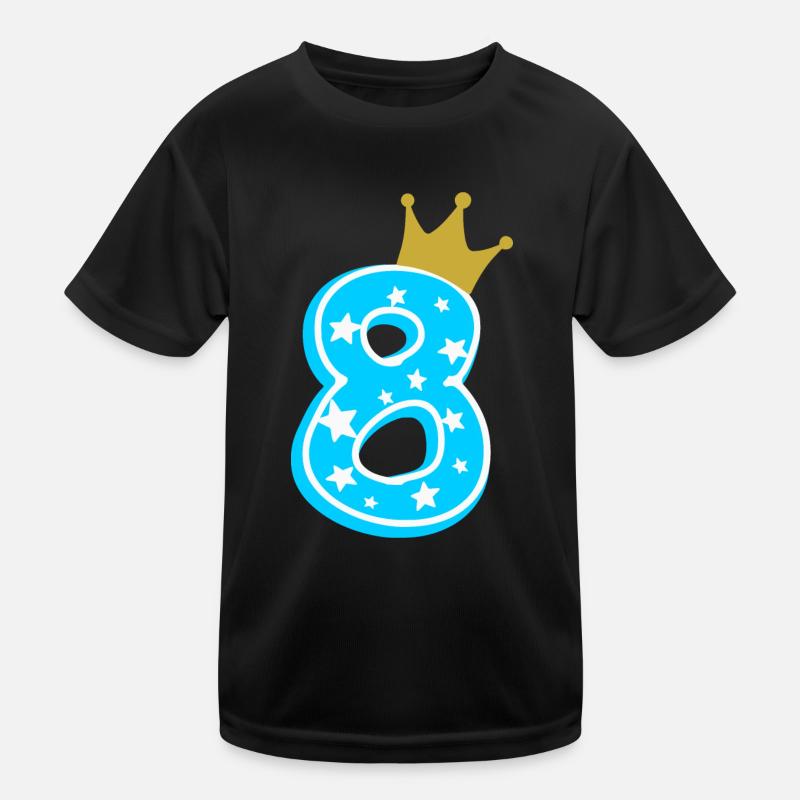 8 crown 8th birthday 8 years Kids Functional T-Shirt