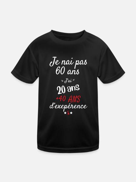 I don't have a 60 birthday present - Kids Functional T-Shirt - black