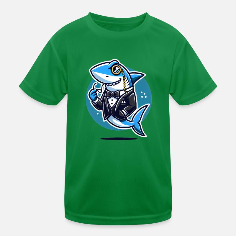 requin chic en smoking design vectoriel T-shirt sport Enfant