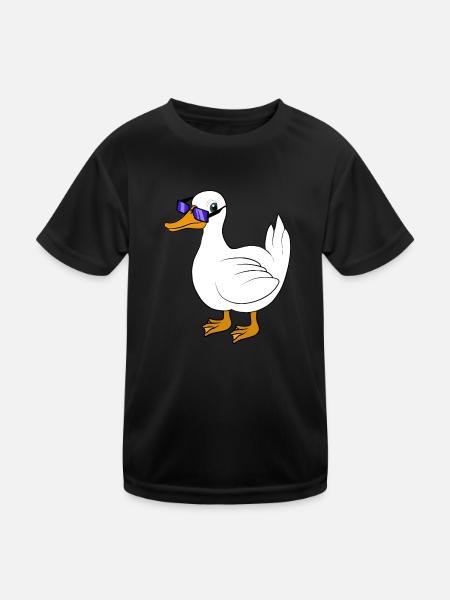Duck sunglasses cool - Kids Functional T-Shirt - black