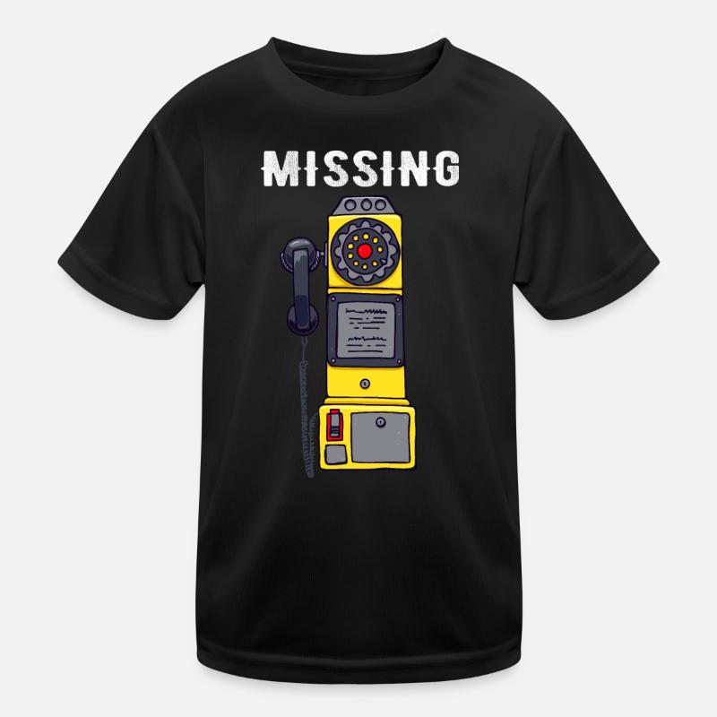 Missing Pay Phone Retro Missing Pay Phone Funny Kids Functional T-Shirt