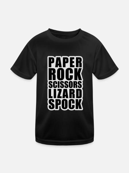 paper rock scissors - Kids Functional T-Shirt - black - Front
