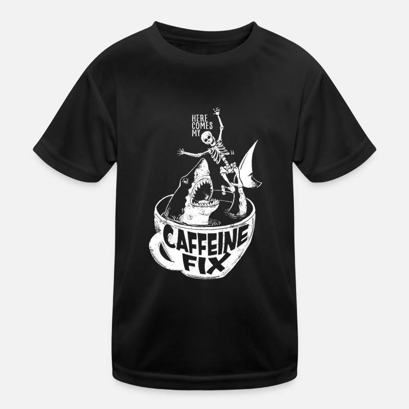 Caffeine Shark Kids Functional T-Shirt