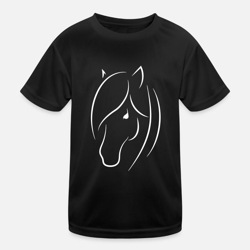 Horse's head - Kids Functional T-Shirt - black