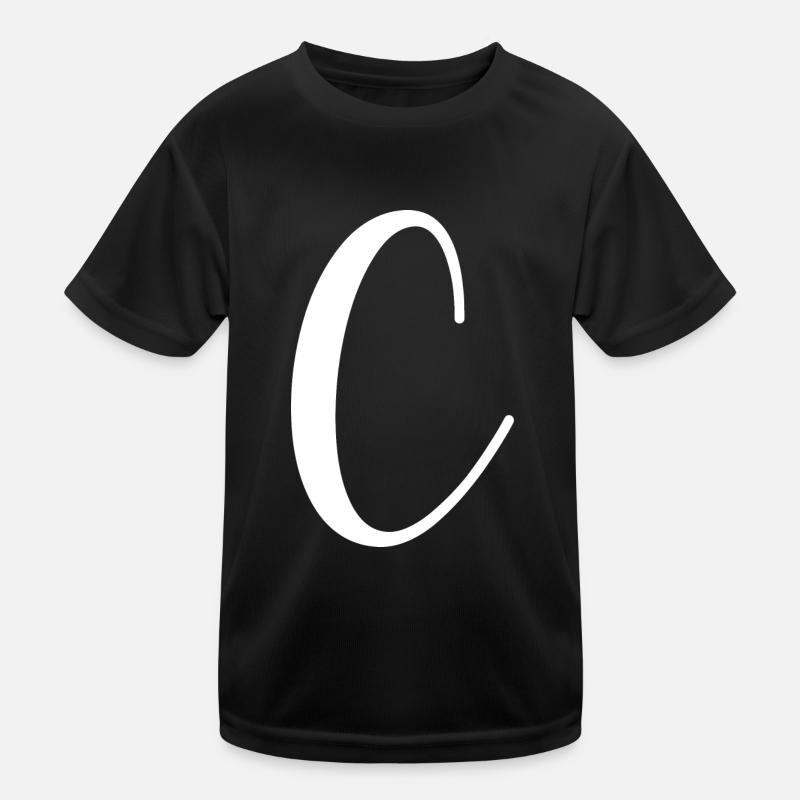 Calligraphy, initial C Kids Functional T-Shirt