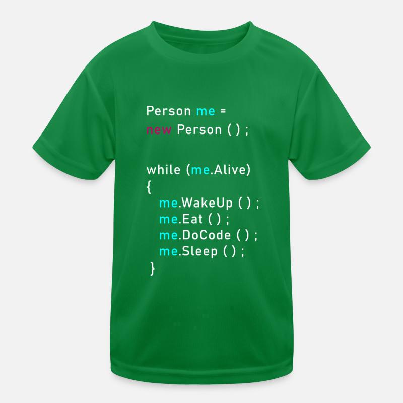 Personne moi = nouvelle personne (); Code de programmation Java T-shirt sport Enfant