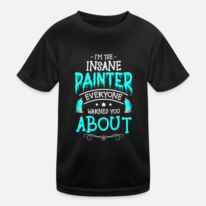 Maler Baustelle Streichen Handwerker Kinder Funktions-T-Shirt