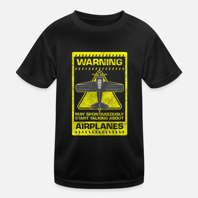 Flying Glider Model Aircraft Kids Functional T-Shirt