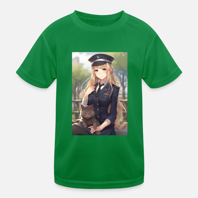 Anime Mädchen Uniform Geschenk Kinder Funktions-T-Shirt