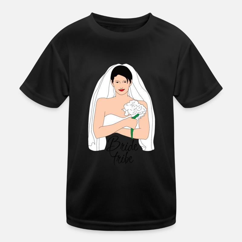 Bride Tribe Black 2 Kids Functional T-Shirt