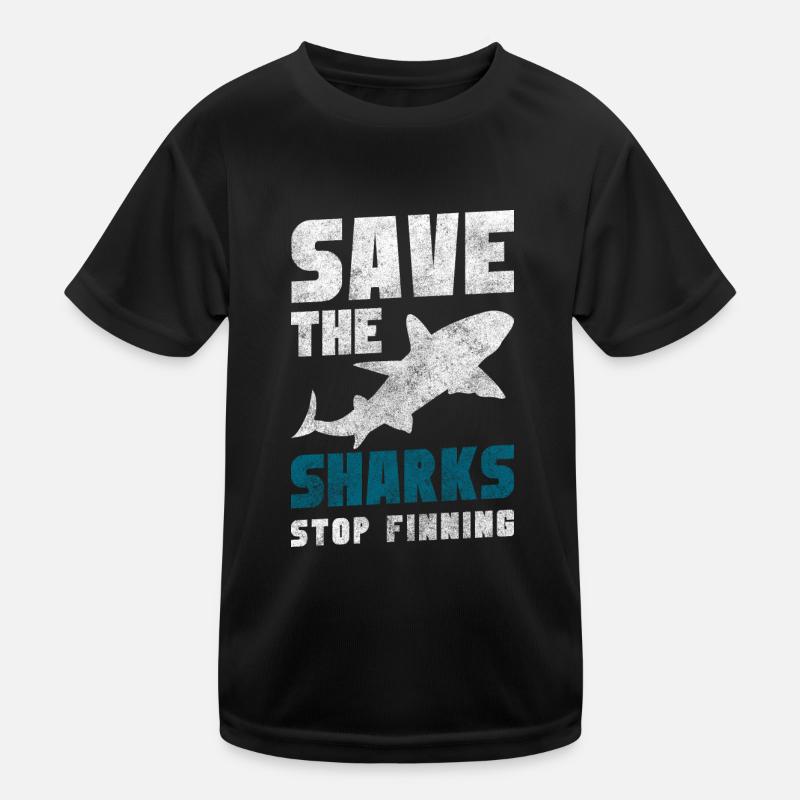 Grand plongeur d’ailerons de requin blanc T-shirt sport Enfant