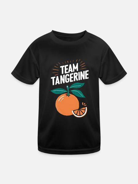 Lustiges Orangenfrucht Geschenk - Kinder Funktions-T-Shirt - Schwarz - Vorne