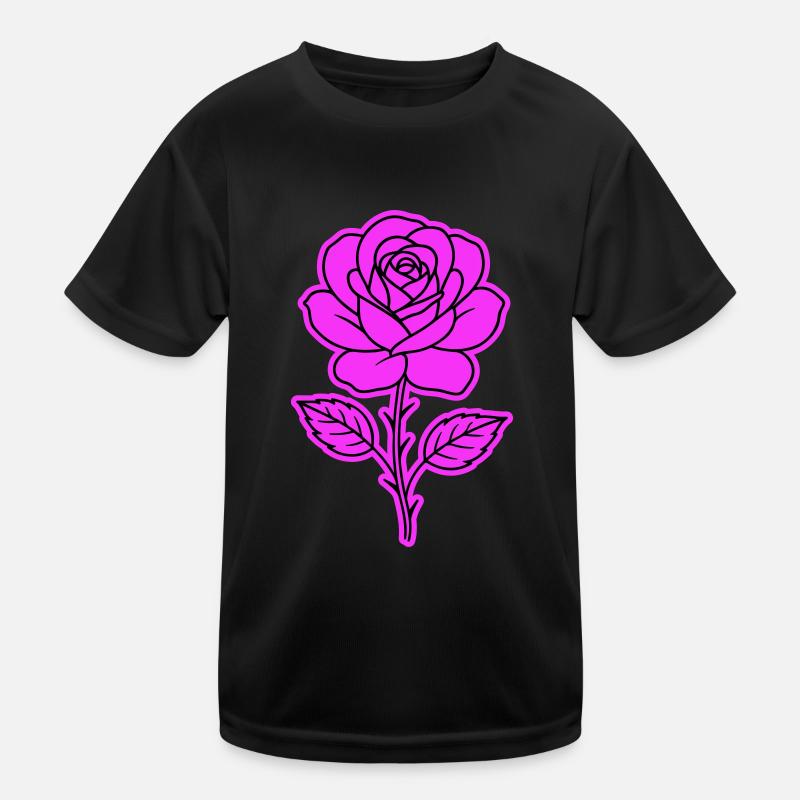 Rose Kontur Kinder Funktions-T-Shirt
