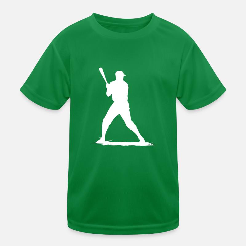Baseball player with baseball bat Kids Functional T-Shirt