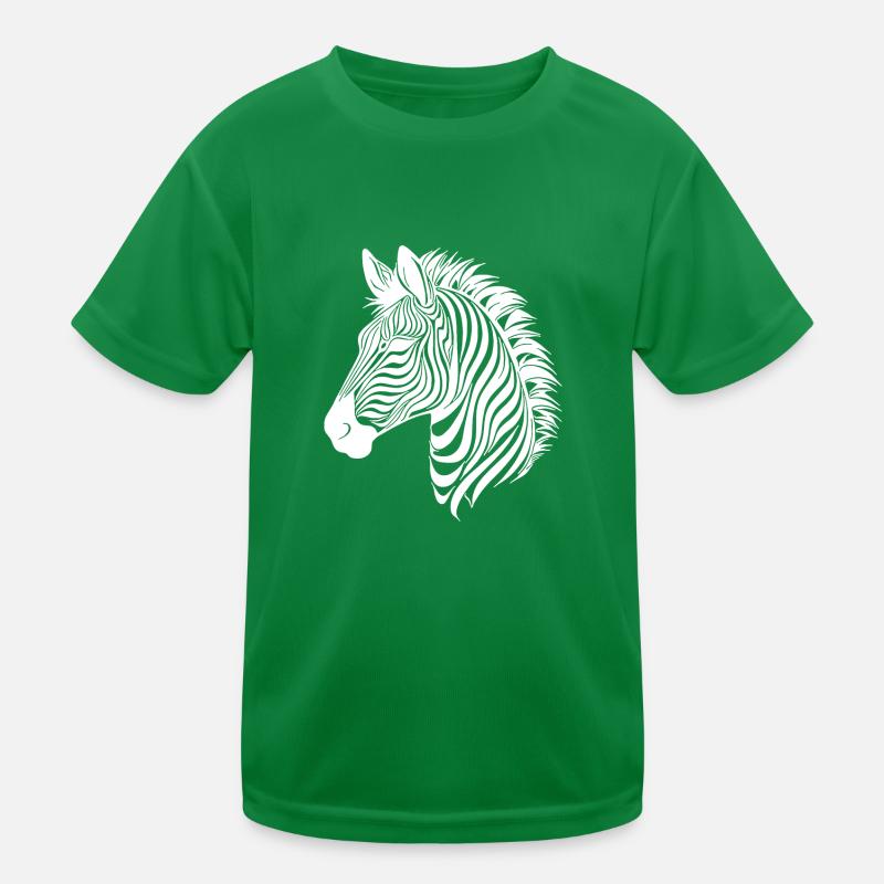 Zebra Elegant with Safari Stripe Pattern Kids Functional T-Shirt