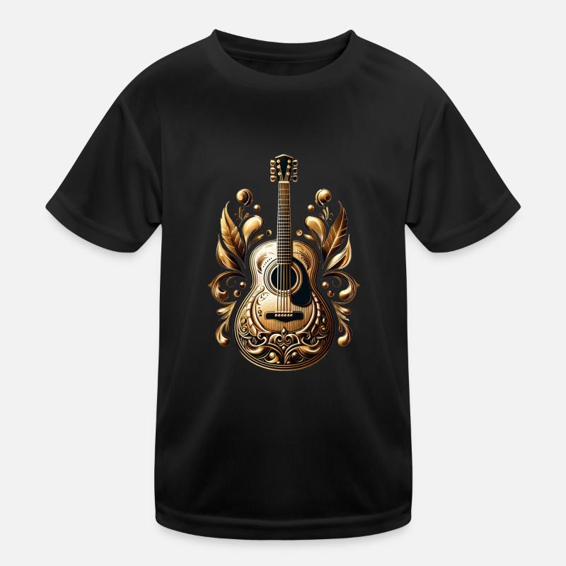 Gitarre Kinder Funktions-T-Shirt