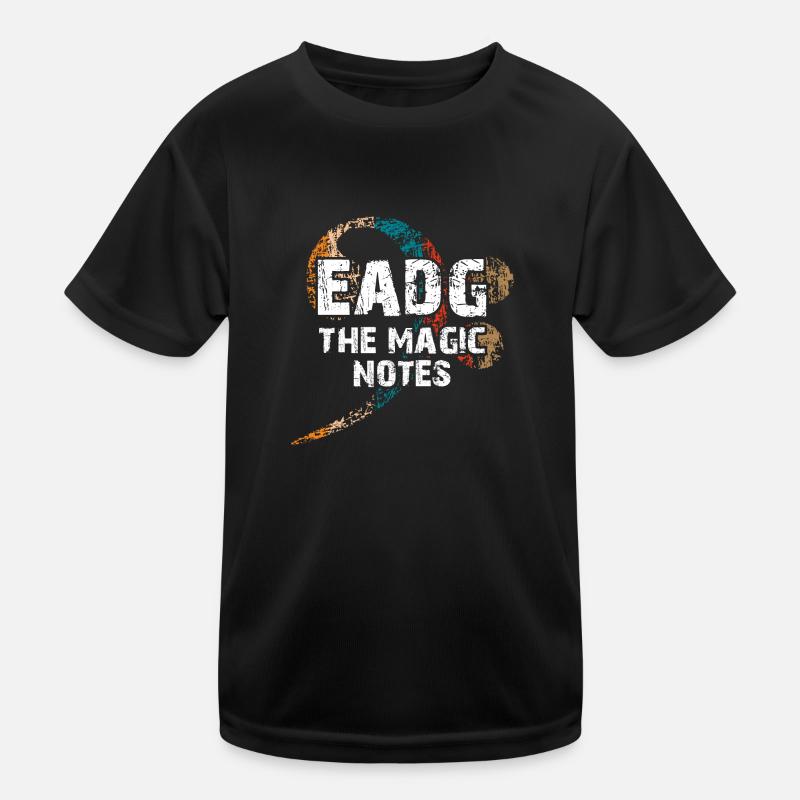 EADG the magic bass notes - cool bass design Kids Functional T-Shirt