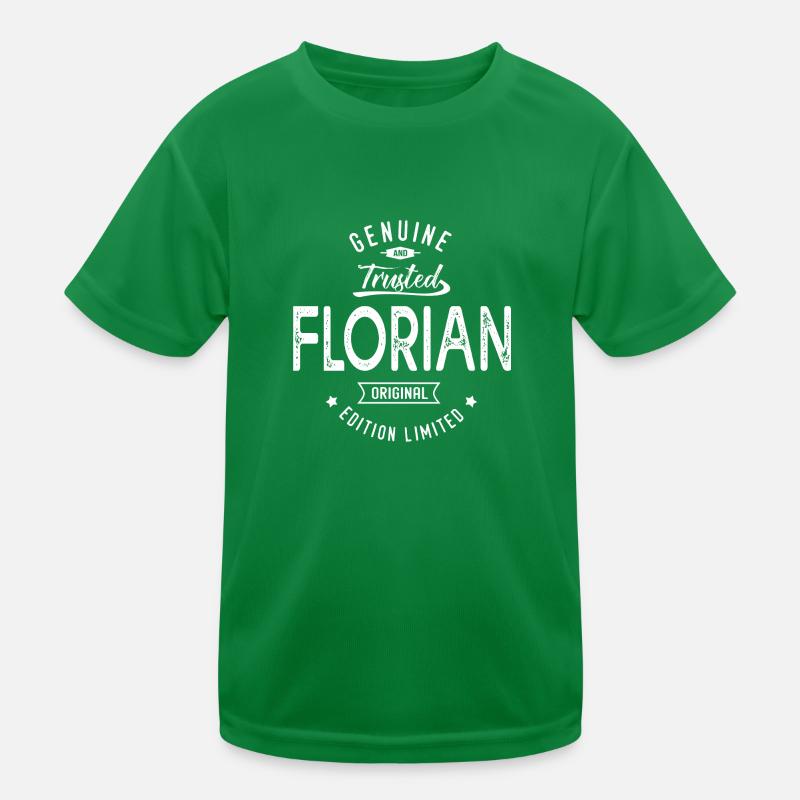 FLORIAN personalisierte Geschenk Vorname Florian Kinder Funktions-T-Shirt