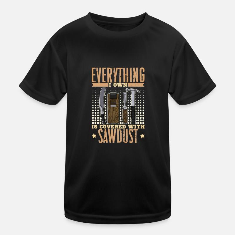 carpenter carpentry carpentry woodworker profession Kids Functional T-Shirt
