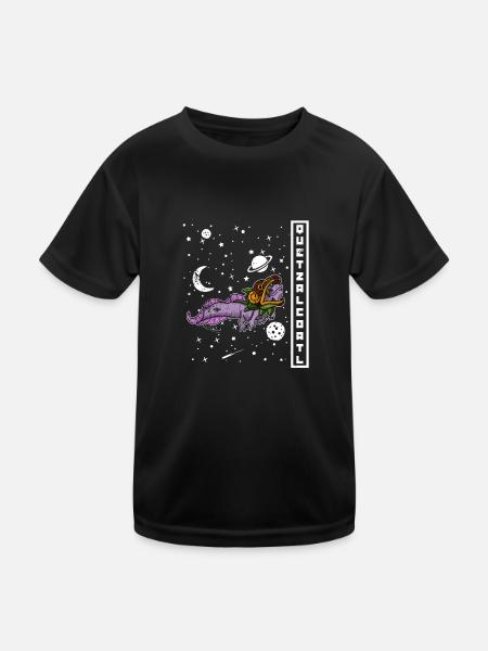 Quetzalcoatl Axolotl Mexiko Azteken Gottheit - Kinder Funktions-T-Shirt - Schwarz - Vorne