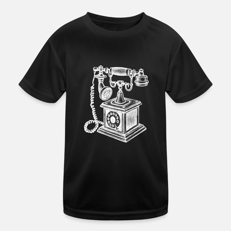 Phone Retro Vintage Kids Functional T-Shirt