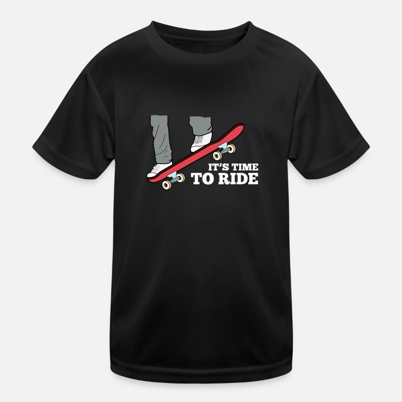 Skateboard Sprung Spruch Kinder Kinder Funktions-T-Shirt