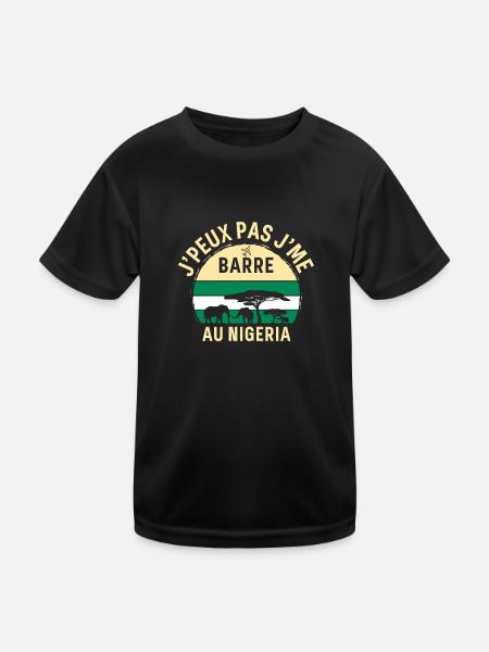 J peux pas j me barre Au Nigeria - T-shirt sport Enfant - noir - Devant