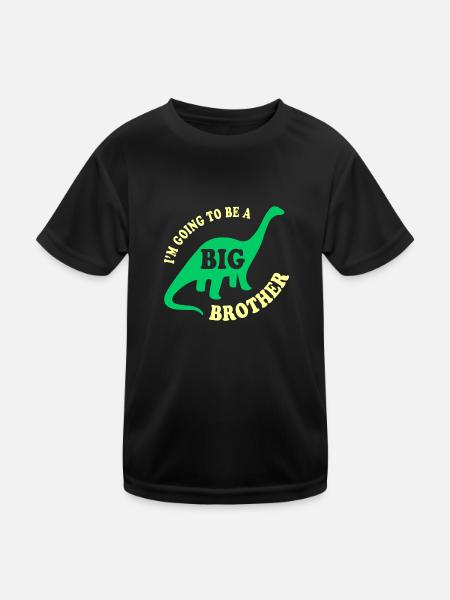 Big Brother To Be - Kids Functional T-Shirt - black - Front
