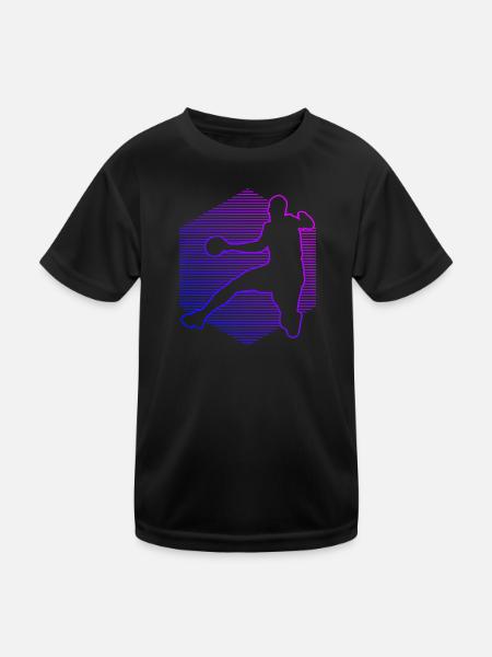 Joueuses de handball Masculin Handballeurs - T-shirt sport Enfant - noir - Devant