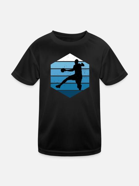 Handball Handball Players Men Handball Games - Kids Functional T-Shirt - black - Front
