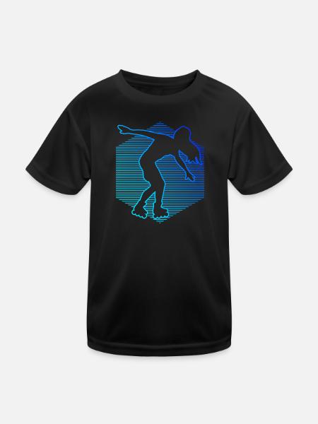 Patins à roulettes pour hommes RollerSkate Roller Skate - T-shirt sport Enfant - noir - Devant