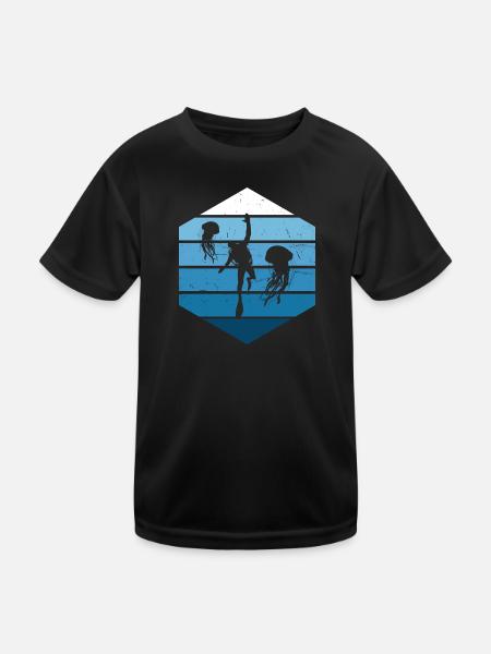Plongée libre pour hommes Scuba Diver Scuba Diver - T-shirt sport Enfant - noir - Devant
