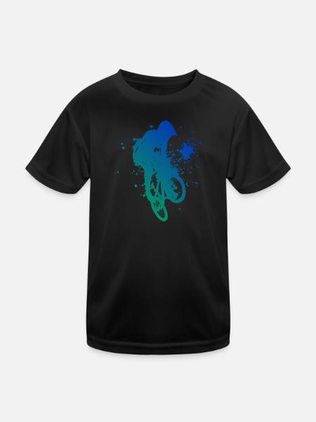 cyclisme BMX vélo femmes bmx hommes bmx garçons - T-shirt sport Enfant - noir - Devant