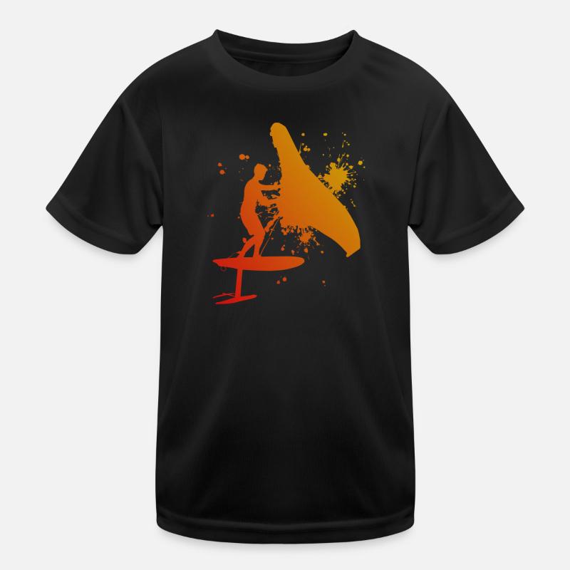 Herren wingfoil foilwing wingsurf wingsurfen Kinder Funktions-T-Shirt