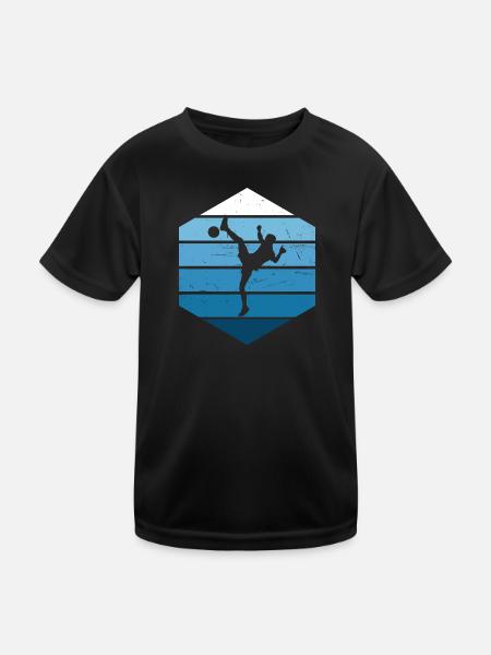 Fussballtennis Damen Fussball Futnet Spieler - Kinder Funktions-T-Shirt - Schwarz - Vorne