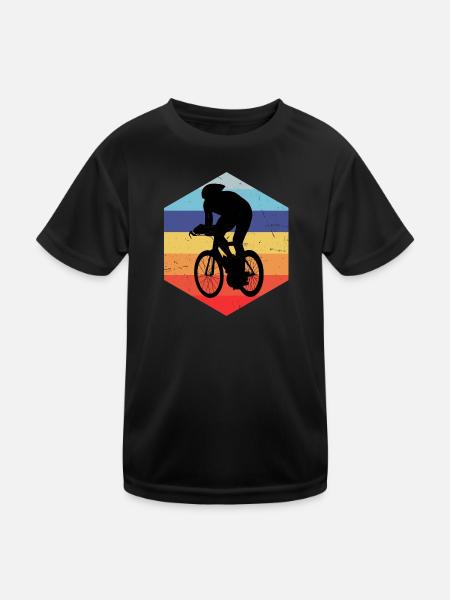 Vélo de route pour hommes Vélo de route Vélo de route - T-shirt sport Enfant - noir - Devant