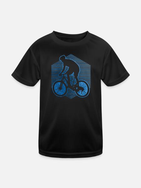 Cyclisme Femmes Hommes VTT Vélo de montagne - T-shirt sport Enfant - noir - Devant