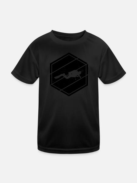 Diving Scuba Diving Scuba Diver Men - Kids Functional T-Shirt - black - Front