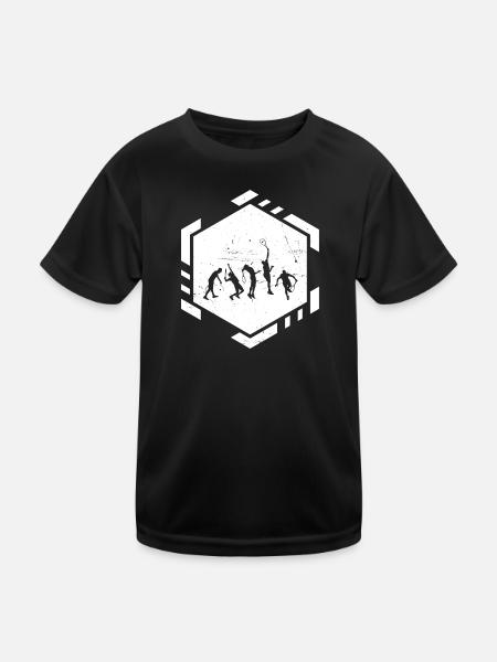 Playing Tennis Playing Tennis Player Playing Tennis - Kids Functional T-Shirt - black - Front