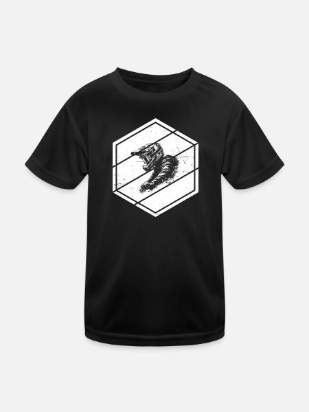 VTT Cyclisme Hommes VTT Cyclisme - T-shirt sport Enfant - noir - Devant