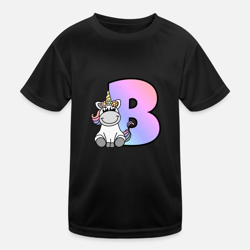 Einhorn Buchstabe B Kinder Funktions-T-Shirt